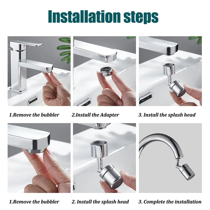720°Universal Kitchen Faucet Anti-splash Aerator