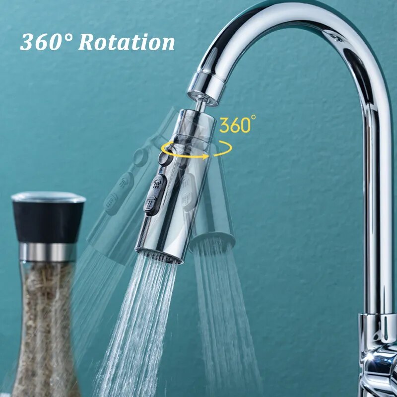 Kitchen Faucet Aerator with 3 Modes of Anti-splash Tap Extender