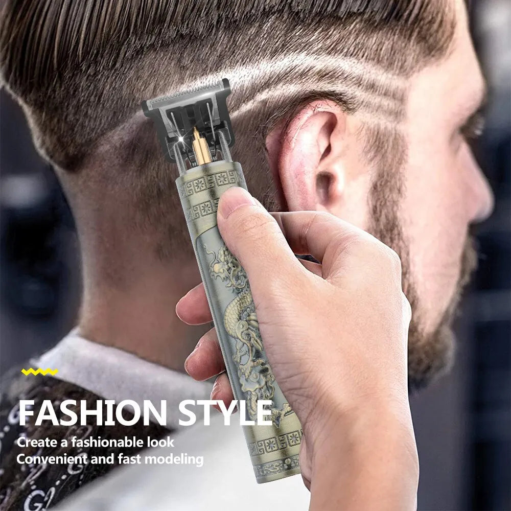 Vintage T9 Electric Hair Cutting Machine Hair Clipper Rechargeable Barber Trimmer for Men