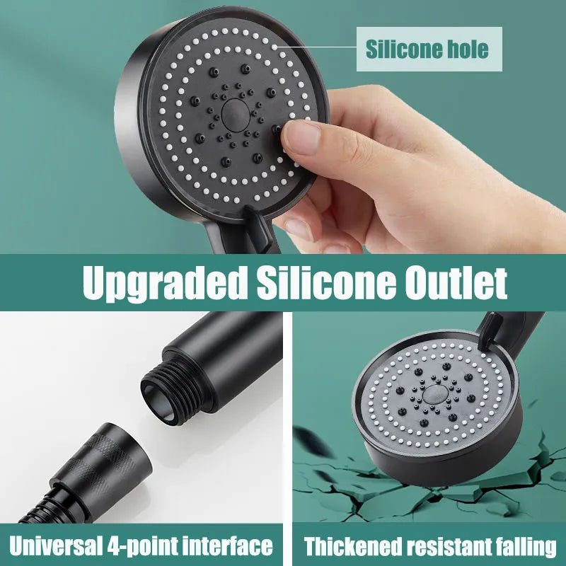 5 Modes Shower Head Adjustable High Pressure Water Saving Shower Head