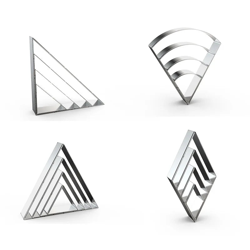 DIY Geometry Rectangular Metal Cookie Cutter For Biscuit Mold And Stamp Fondant Pastry Cake Baking Tools Kitchen Accessories