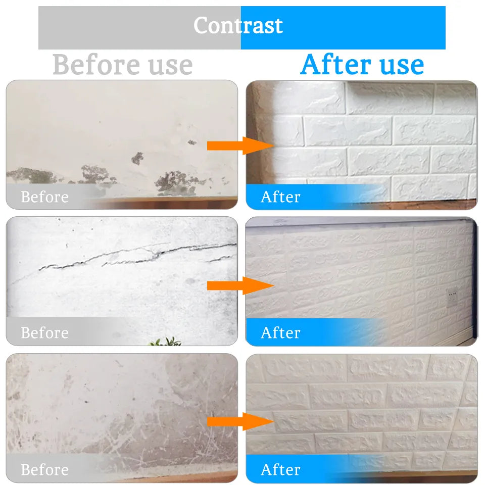 3D Wallpaper Decoration Self-adhesive Antique Foam Brick Wallpaper