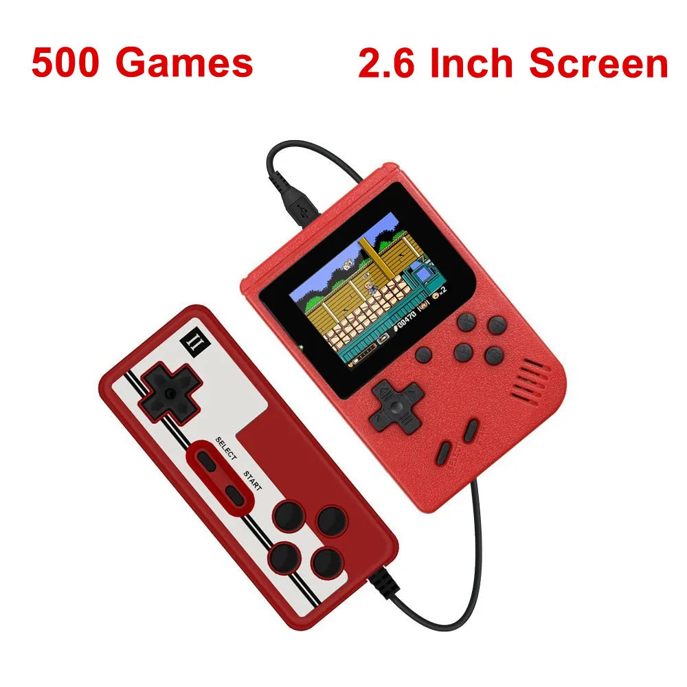 Retro Portable Mini Handheld Video Game Console 8-Bit 3.0 Inch Color LCD Kids Color Game Player Built-in 500 games