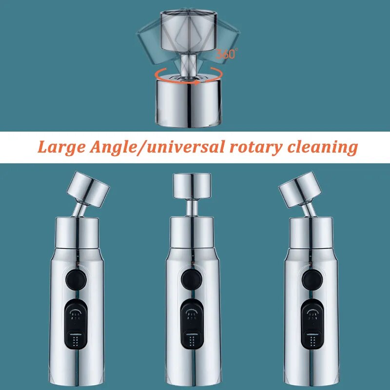 Kitchen Faucet Aerator with 3 Modes of Anti-splash Tap Extender