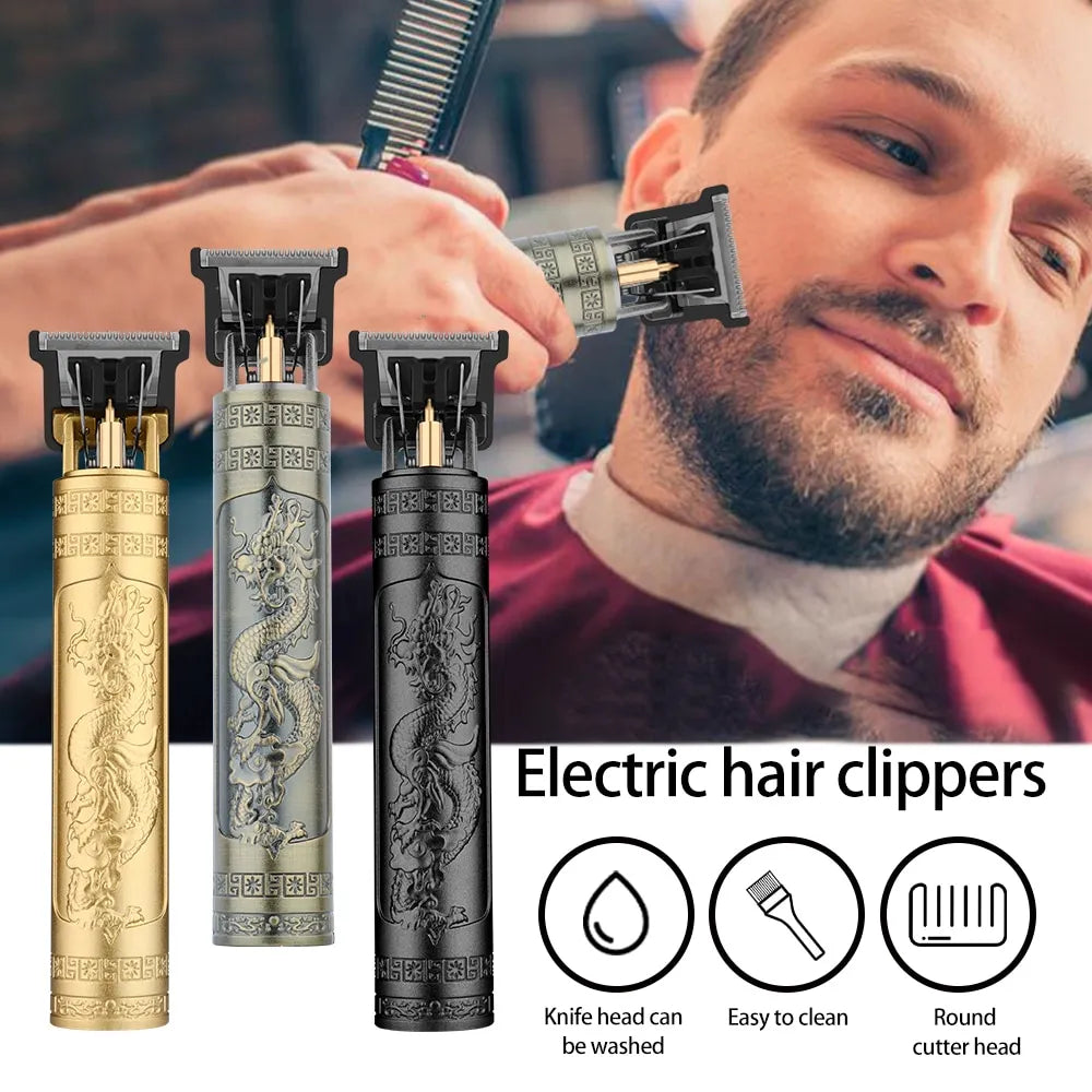 Vintage T9 Electric Hair Cutting Machine Hair Clipper Rechargeable Barber Trimmer for Men