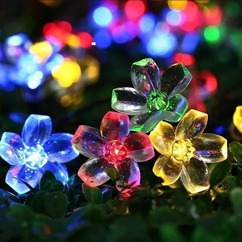 Solar LED Light Outdoor Garden Decoration Crystal Cherry Lights Waterproof Solar Powered Patio Light for Garden Party Christmas