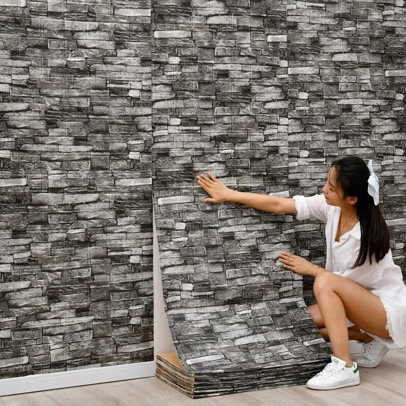 1Pcs 77cm*70cm 3D Wall Sticker Imitation Brick Bedroom Home Decor Waterproof & Self-adhesive
