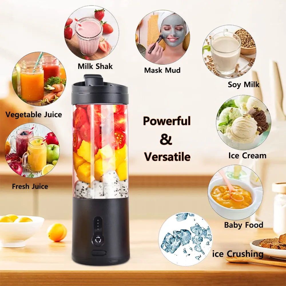 Mini Portable Blender Electric Fruit Juicer Smoothie Orange Fresh Juice Blender