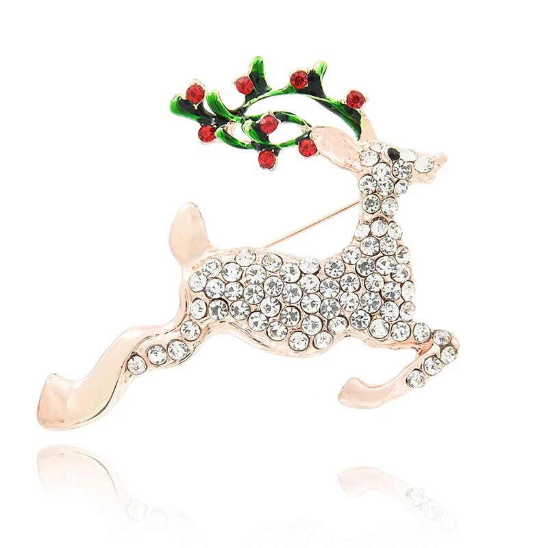 Christmas Enamel Brooch Snowman Santa Claus Tree Wreath Metal Pins Fashion Jewelry Gift for Women Merry Christmas Decor Gifts