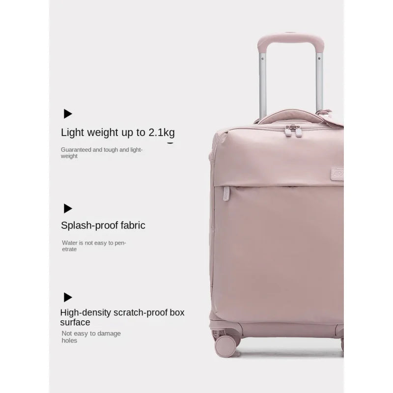 Fashion Ultra-Light Luggage Men's Trolley Case 20-Inch Boarding Bag Nylon Cloth Suitcase With Pull Rod