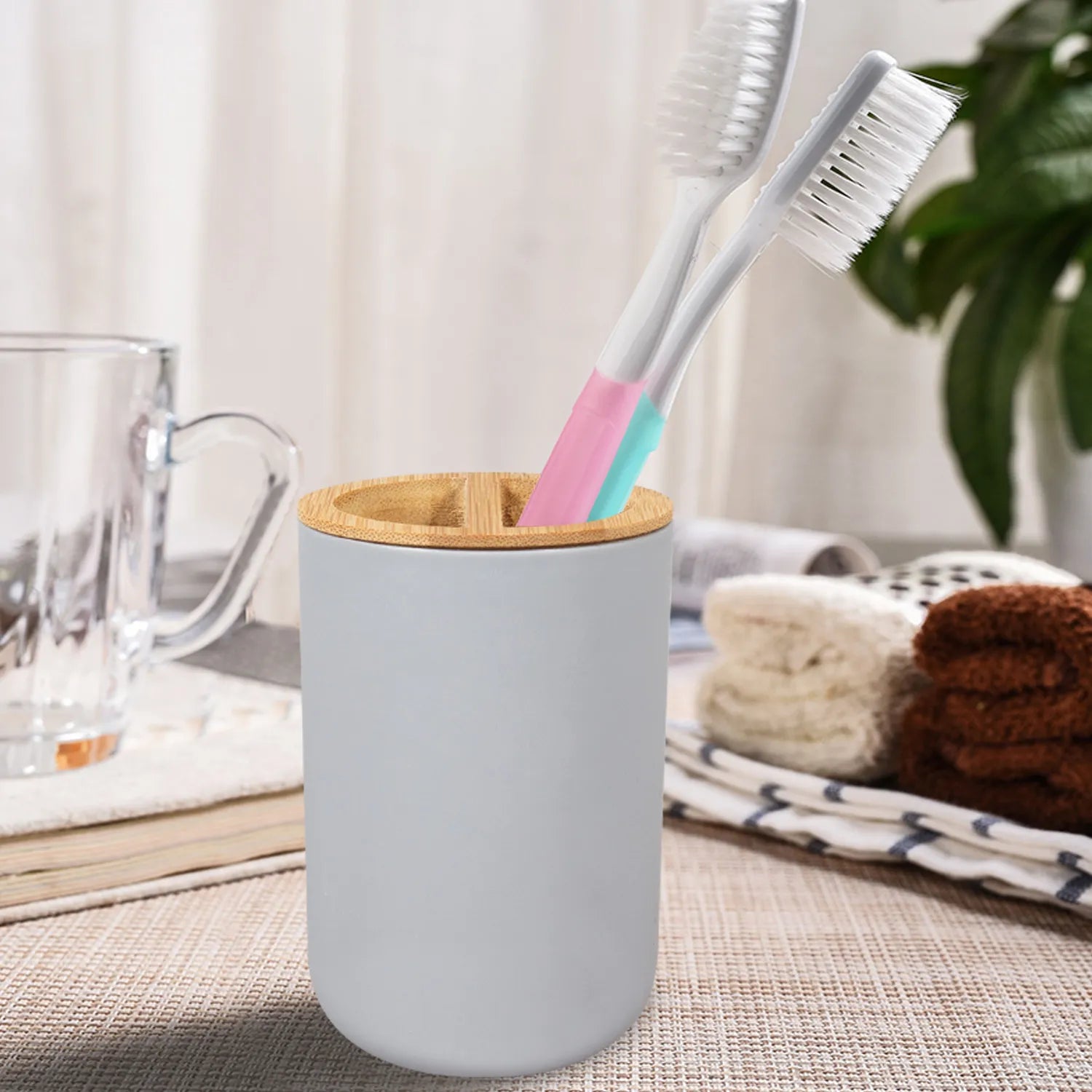 Bathroom Accessories Set Soap Dispenser Bottle Dish Washroom Toothbrush Holder
