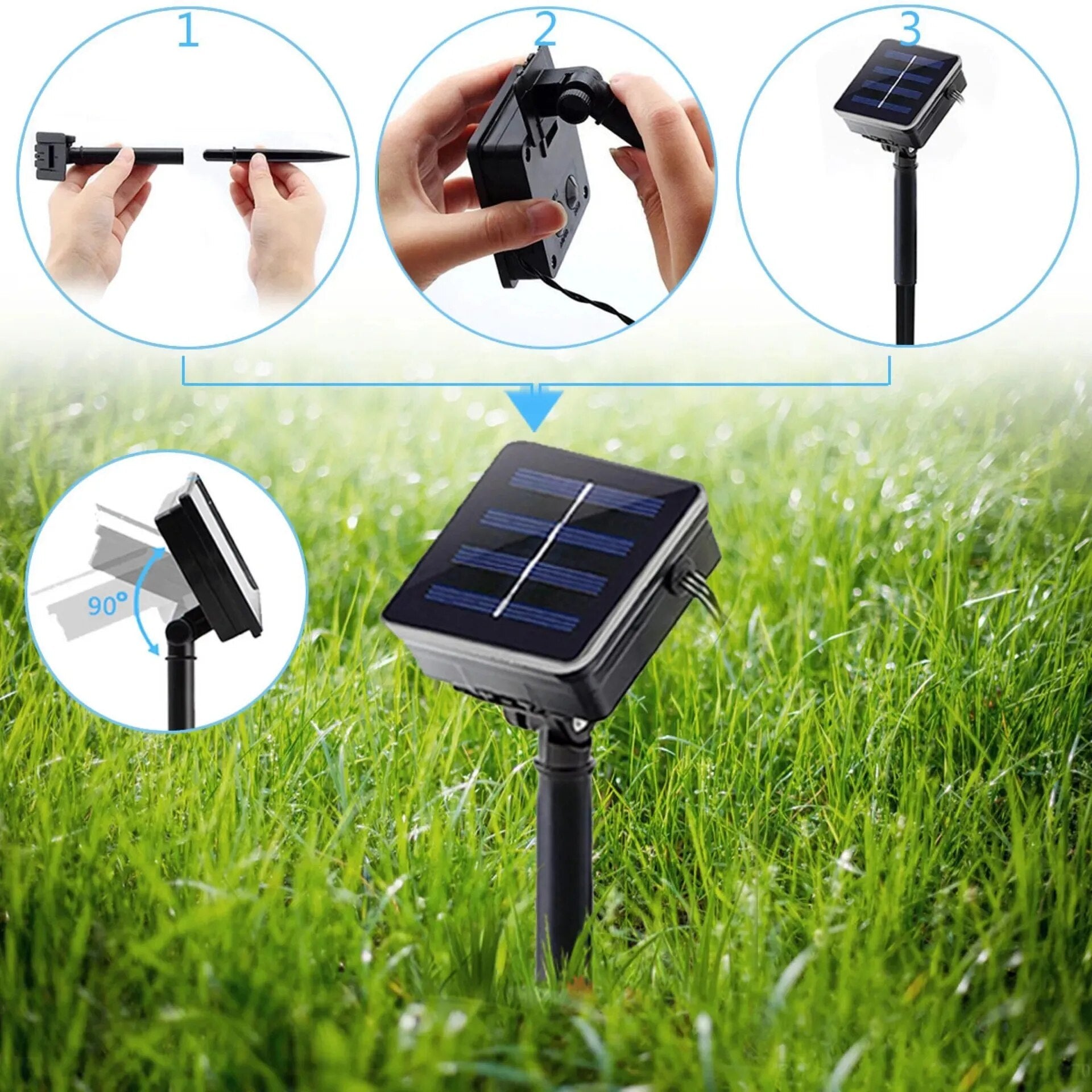 Solar LED Light Outdoor Garden Decoration Crystal Cherry Lights Waterproof Solar Powered Patio Light for Garden Party Christmas
