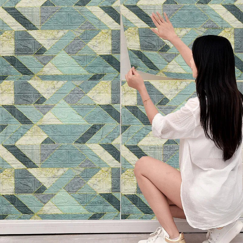 1Pcs 77cm*70cm 3D Wall Sticker Imitation Brick Bedroom Home Decor Waterproof & Self-adhesive
