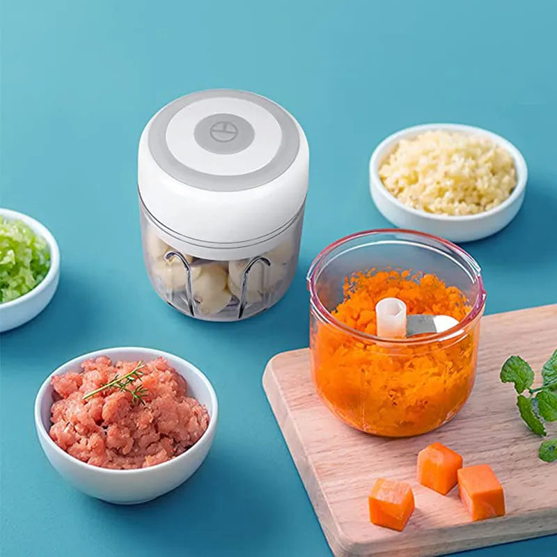 Electric Garlic Masher Mini Chopper Vegetable Chili Meat Ginger Masher