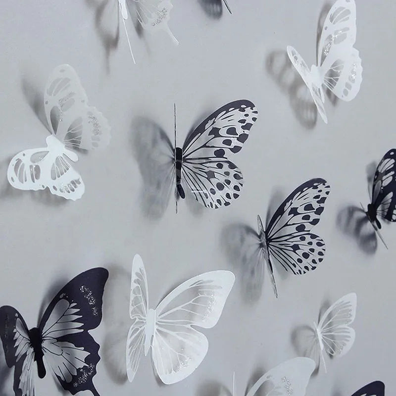 Crystal Butterflies 3d Wall Sticker Beautiful Butterfly Living Room