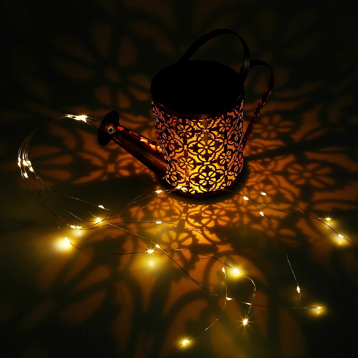 Solar Watering Can Light 36 LED Fairy Lights Waterproof Kettle String Lamp Hanging Solar Lantern Outdoor Garden Decor