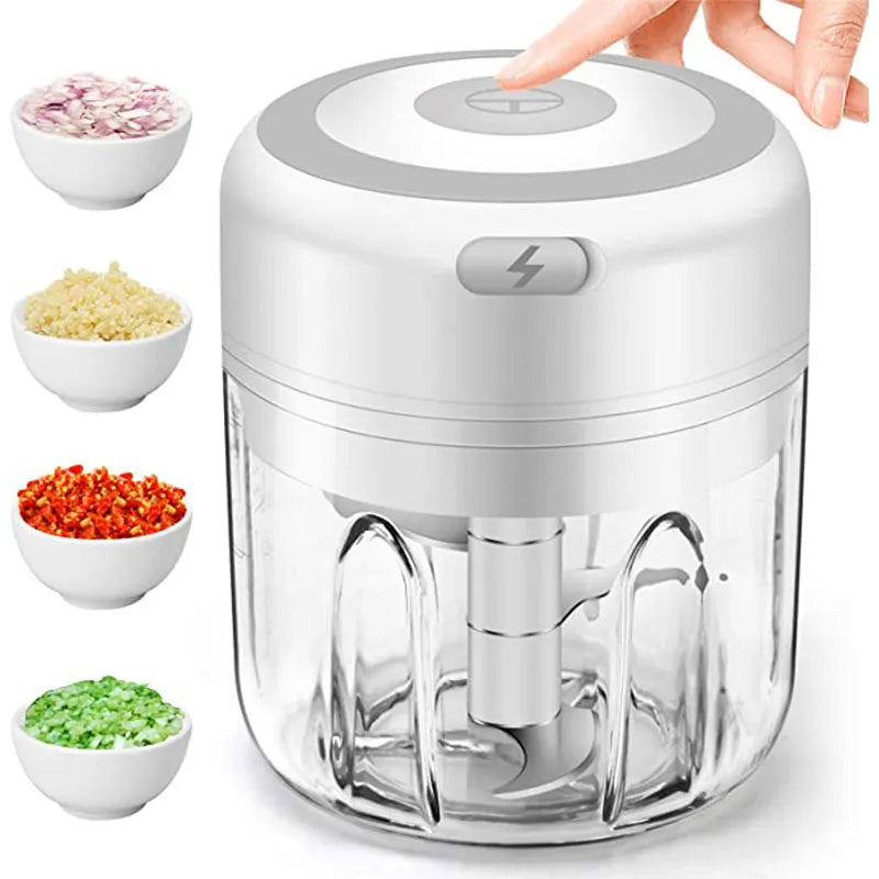 Electric Garlic Masher Mini Chopper Vegetable Chili Meat Ginger Masher