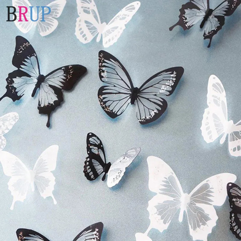 Crystal Butterflies 3d Wall Sticker Beautiful Butterfly Living Room