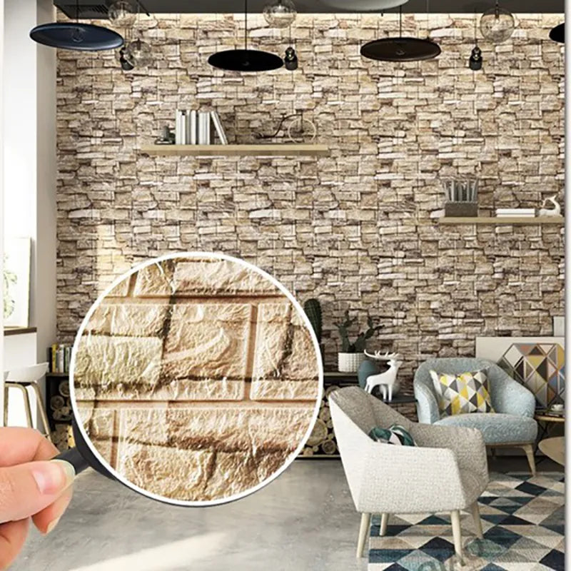 1Pcs 77cm*70cm 3D Wall Sticker Imitation Brick Bedroom Home Decor Waterproof & Self-adhesive