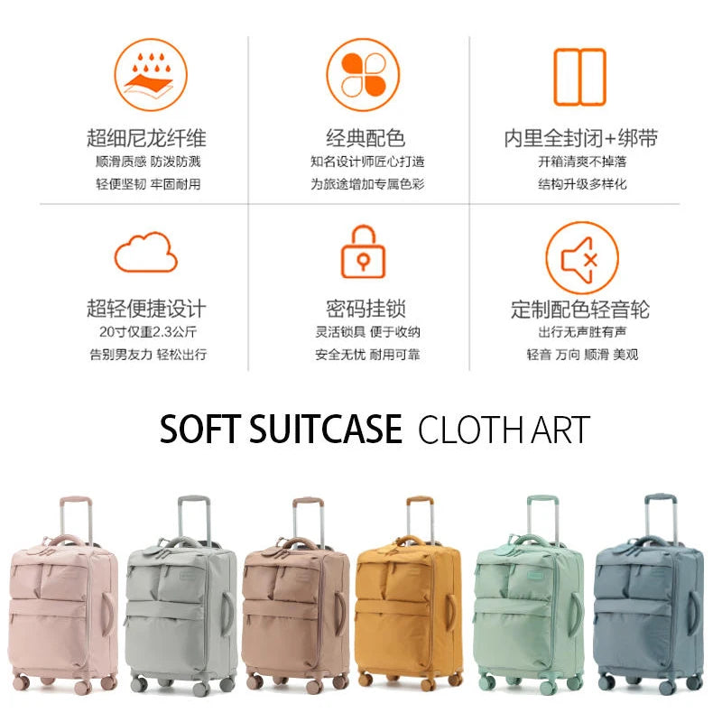 Ultralight luggage cloth suitcase Boarding case 20 "travel bag Small suitcase Travel case Trolley case 24