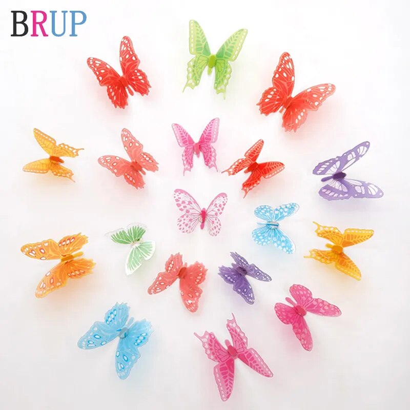 Crystal Butterflies 3d Wall Sticker Beautiful Butterfly Living Room
