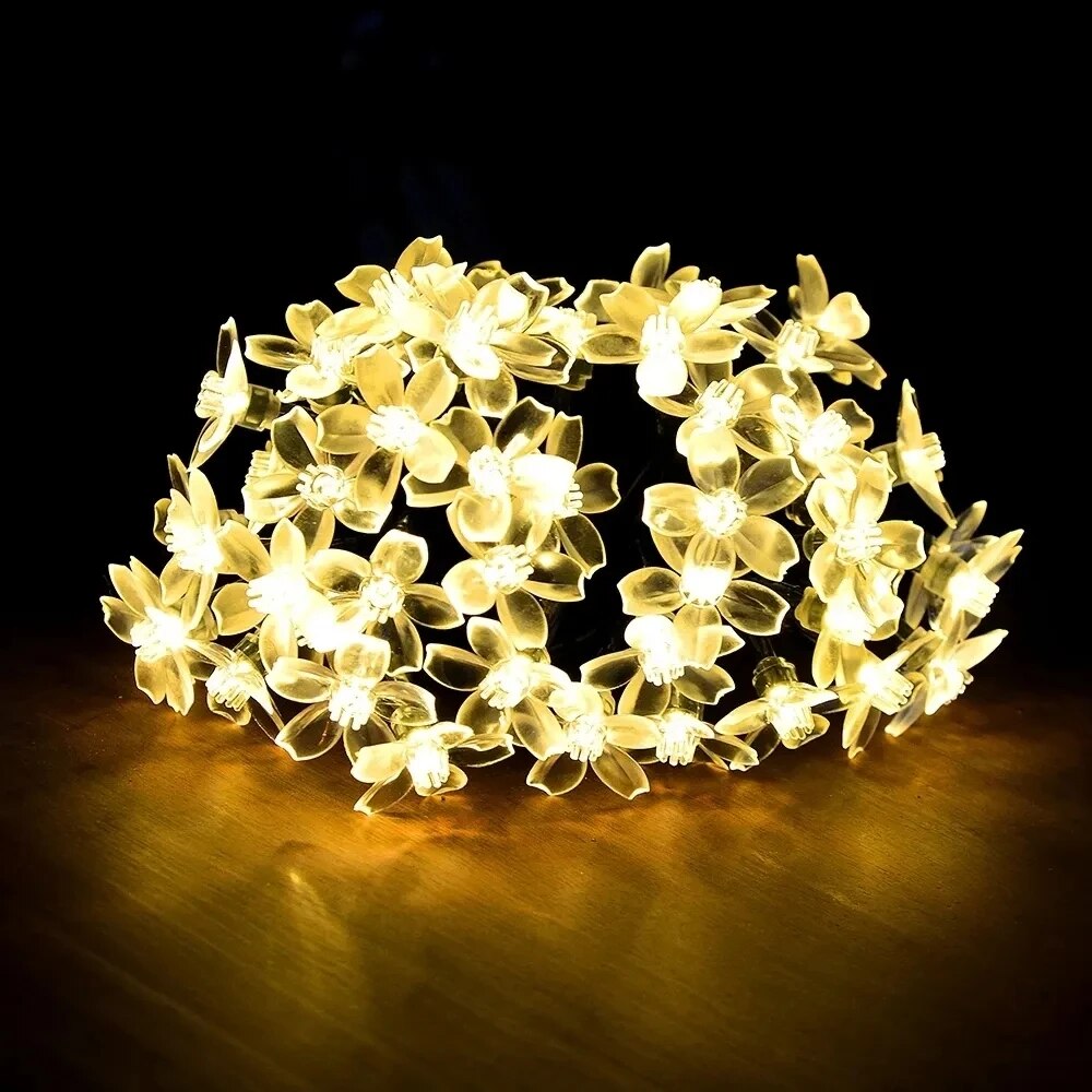 Solar LED Light Outdoor Garden Decoration Crystal Cherry Lights Waterproof Solar Powered Patio Light for Garden Party Christmas
