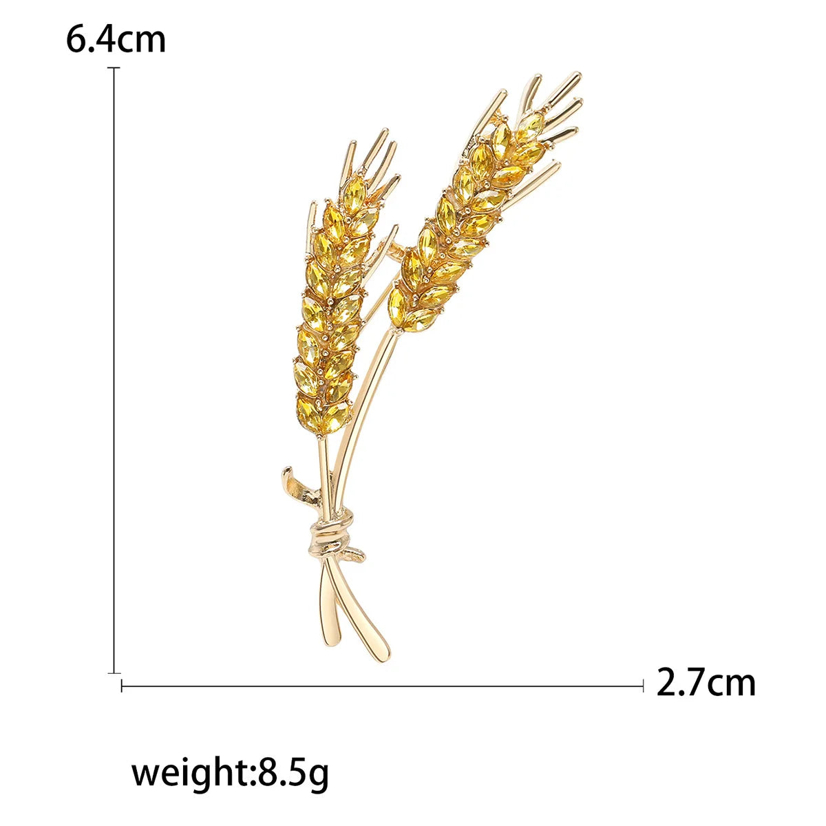 Dmari Women Brooches Korean Fashion Style 3-Color Rhinestone Ear of Wheat Lapel Pins Luxury Jewelry Accessories For Clothing