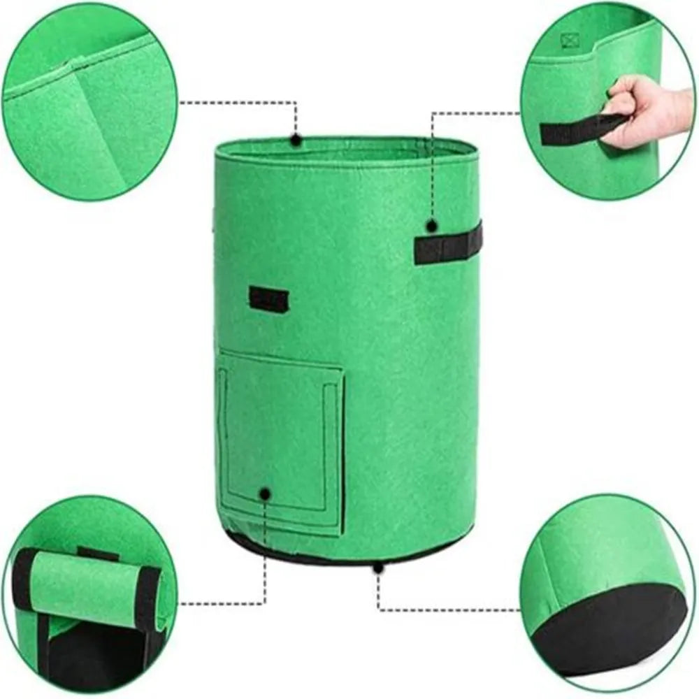 Felt plant grow bags nonwoven fabric garden potato pot