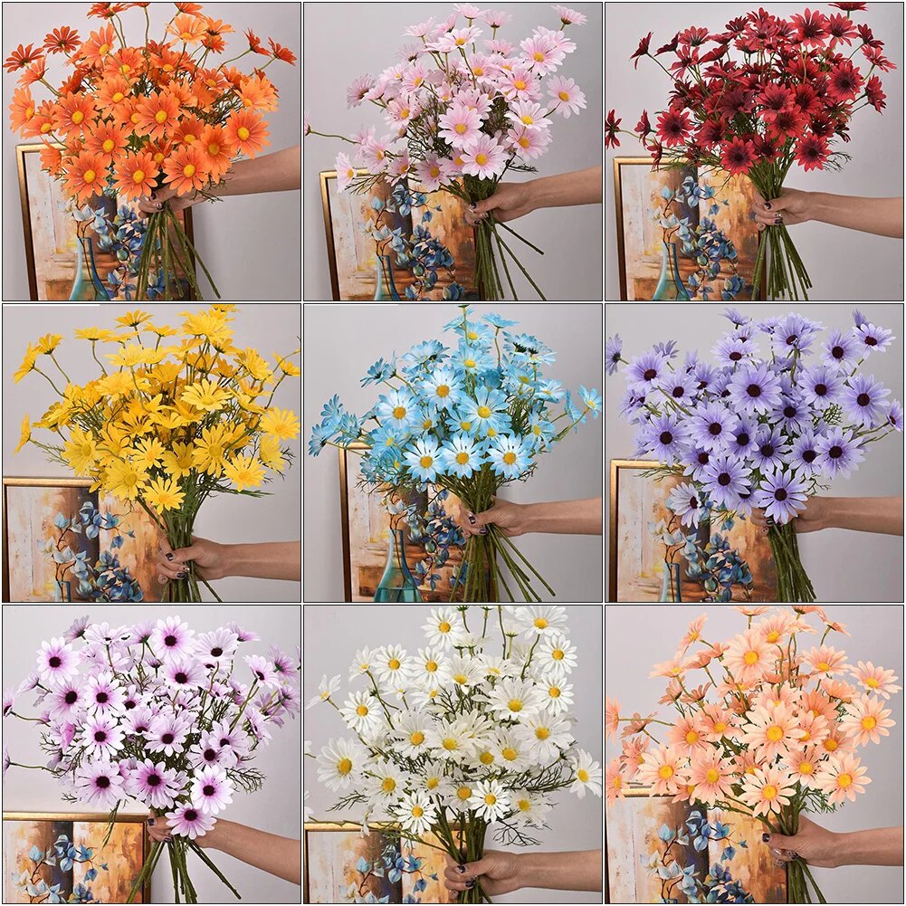 Fake Flowers Bouquet Daisy Flowers Decor for Wedding / Christmas / Valentine's Day