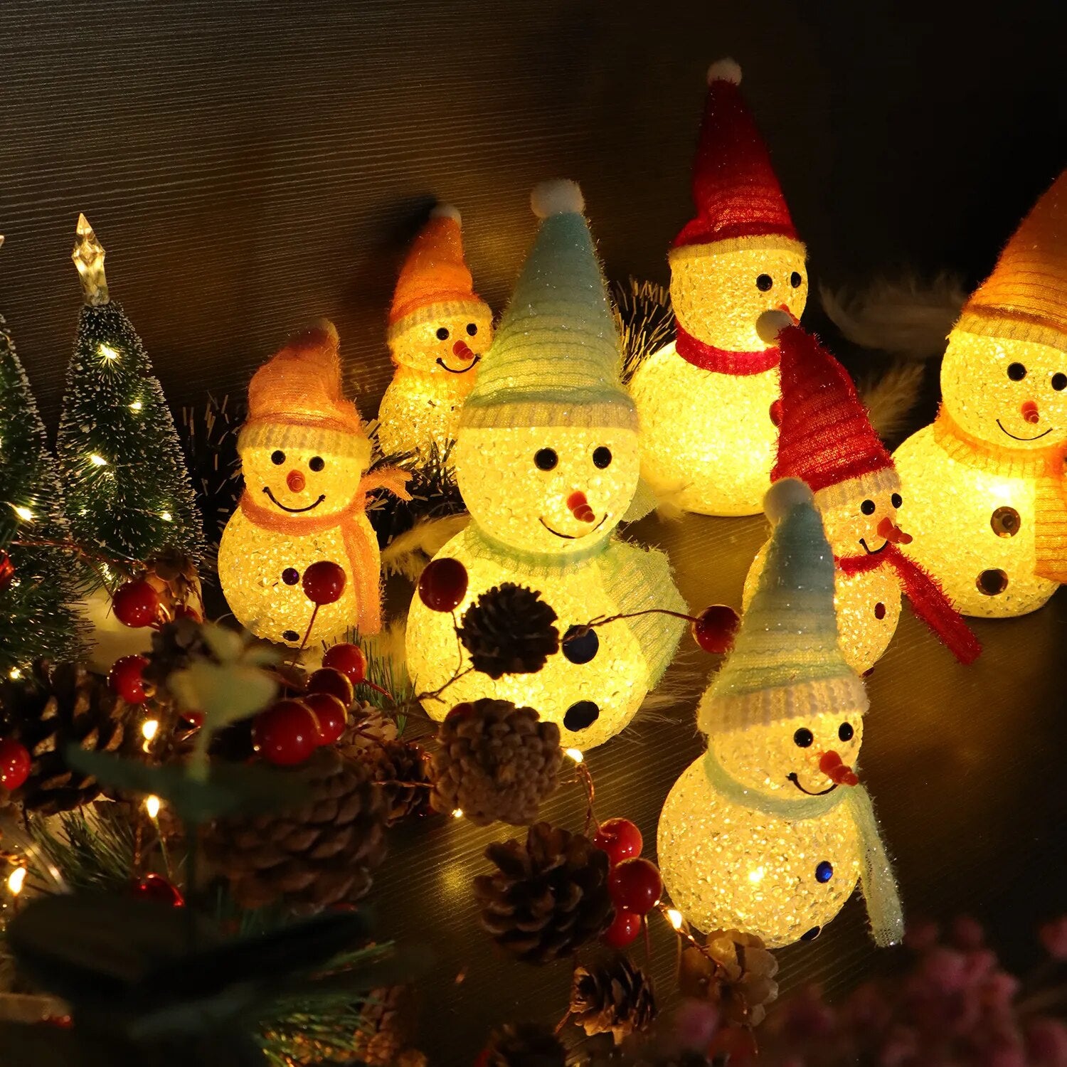 New Christmas Snowman Decoration Light Solar LED Garden Waterproof Light Outdoor Lawn Landscape Underground Lantern Nightlight