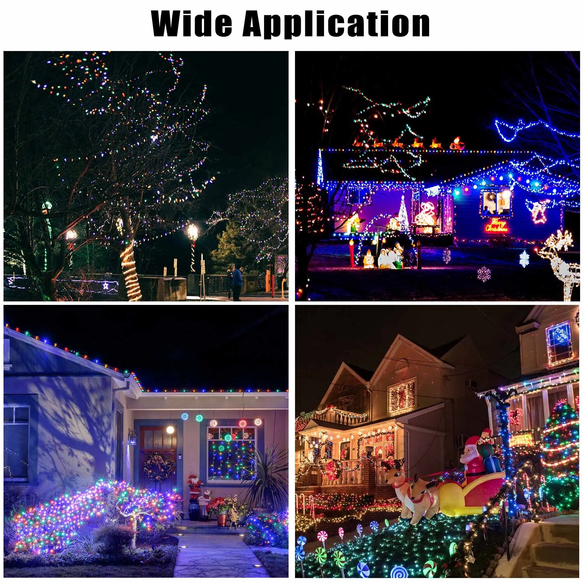 Solar String LED Fairy Lights Garland Festoon Outdoor Sunlight Powered Waterproof Lamps Christmas Garden Party Decor