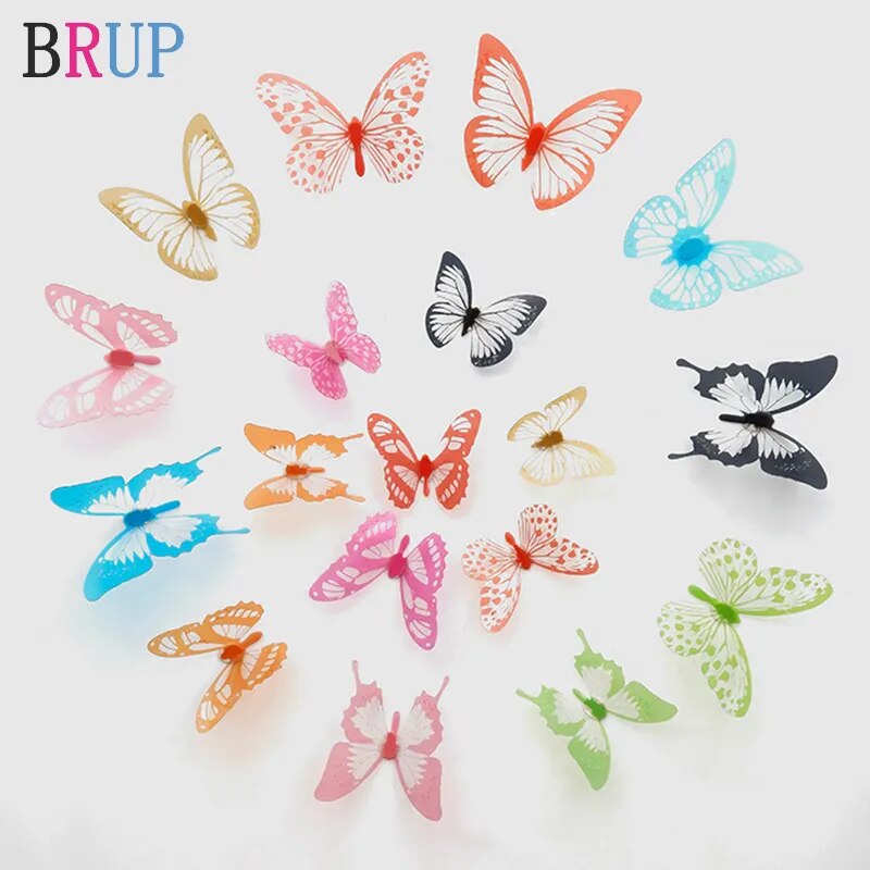 Crystal Butterflies 3d Wall Sticker Beautiful Butterfly Living Room